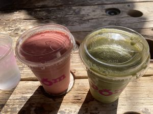 Super Power and Green Goddess. at Pomegranate Cafe in Phoenix