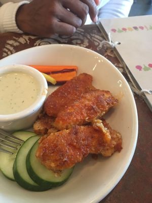 vegan Buffalo "wing" at Pomegranate Cafe in Phoenix