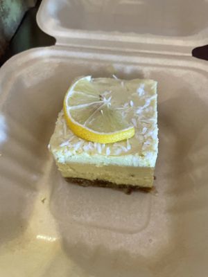 Raw lemon bar  at Pomegranate Cafe in Phoenix