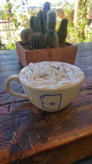 Coconut Lavender Latte at Pomegranate Cafe in Phoenix