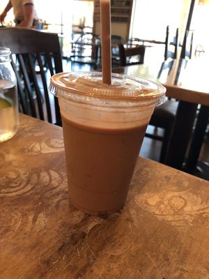 Rocket fuel smoothie! Very satisfying for your chocolate PB fix!  at Pomegranate Cafe in Phoenix