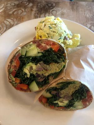 Athena wrap with potato salad at Pomegranate Cafe in Phoenix