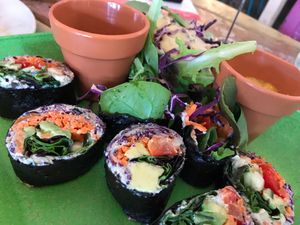 Raw rolls at Pomegranate Cafe in Phoenix