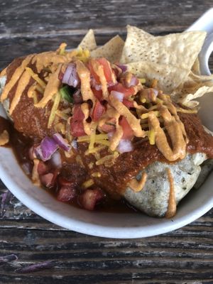 Supreme burrito  at Pomegranate Cafe in Phoenix