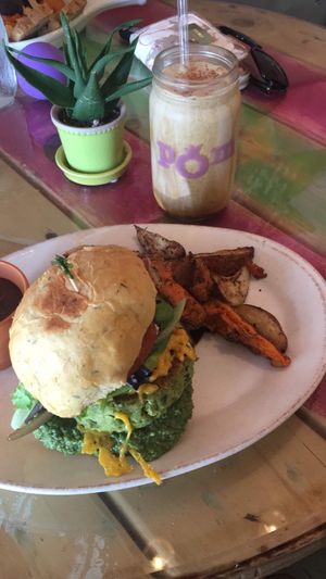 green goddess burger  at Pomegranate Cafe in Phoenix