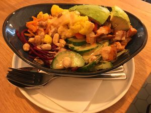 Cauliflower bowl with peanut sauce  at Birdie & Co - Mittelstraße in Dusseldorf