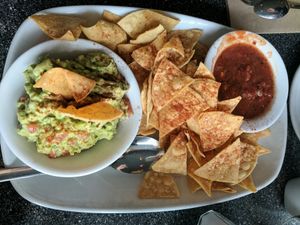 chips, guacamole and salsa at Dairy Lane Cafe in Calgary