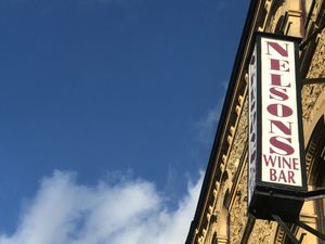 The Nelsons Sign light box fully refurbished  at Nelsons Wine Bar in Hebden Bridge