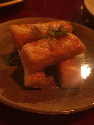 Polenta chips at Nelsons Wine Bar in Hebden Bridge