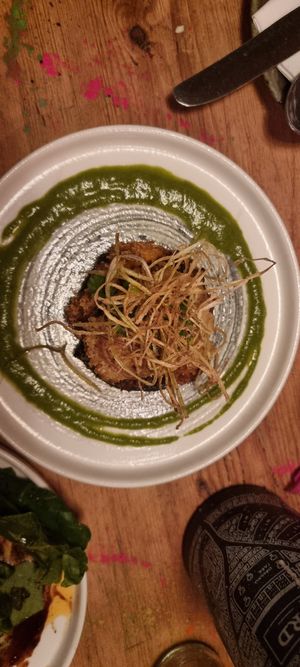 Stuffed mushroom at Nelsons Wine Bar in Hebden Bridge