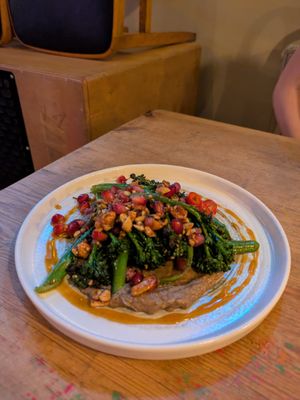Broccoli salad at Nelsons Wine Bar in Hebden Bridge