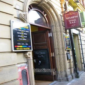 In Nelson's wine bar at Nelsons Wine Bar in Hebden Bridge