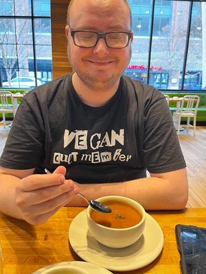 butternut squash soup at True Food Kitchen  in Columbus