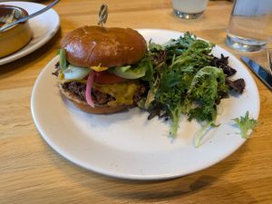 Plant based double cheeseburger at True Food Kitchen  in Columbus