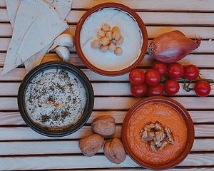 Syrian dips at We Exist in Brussels