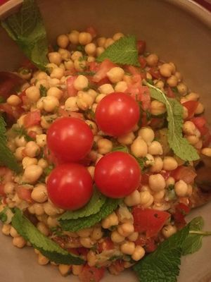 Chickpeas salad at We Exist in Brussels
