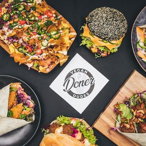 Stands for quick enjoyment, affordable vegan fast-food, and a conscious choice. Amsterdam's finest Vegan Kebab, Shoarma, Doner, and Kapsalon are now available for home delivery! at Doner Dudes in Amsterdam