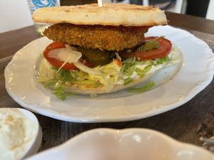 Schnitzel Sandwich at Rebels in Bamberg