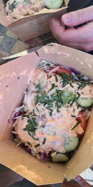 Kebap Fries, it's a lot, I can barely eat it all in one sitting at Rebels in Bamberg