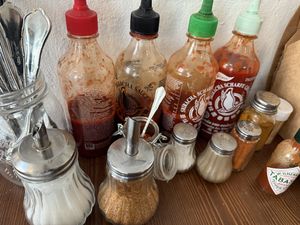 sauces  at Rebels in Bamberg