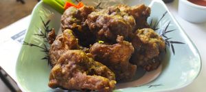 Vegan Wings de coliflor con salsa BBQ at Corazon Contento PDC in Playa Del Carmen