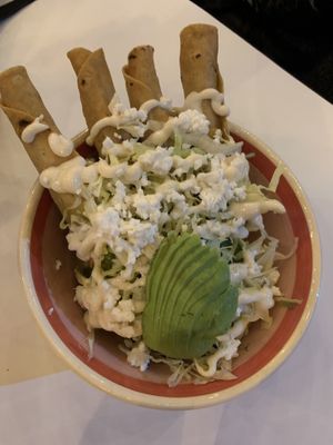 Flautas #Veganuary at Corazon Contento PDC in Playa Del Carmen