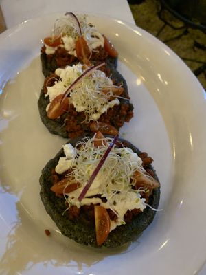 Sopes  #Veganuary at Corazon Contento PDC in Playa Del Carmen