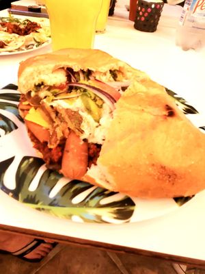 Huge torta sooo Goood!!  at Corazon Contento PDC in Playa Del Carmen