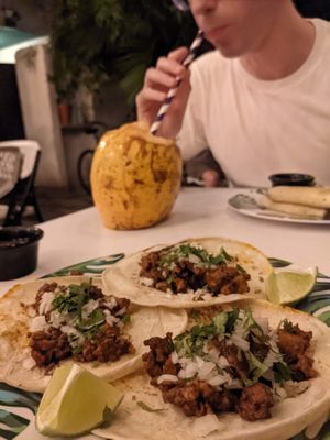 Tacos at Corazon Contento PDC in Playa Del Carmen