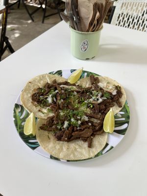 Steak tacos  at Corazon Contento PDC in Playa Del Carmen