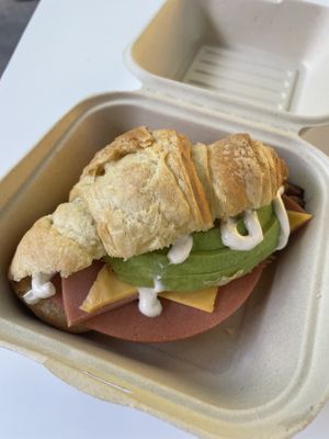 Ham and cheese croissant  at Corazon Contento PDC in Playa Del Carmen