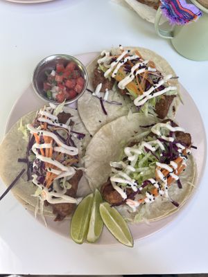 Cauliflower tacos  at Corazon Contento PDC in Playa Del Carmen