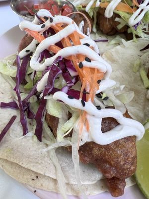 Cauliflower tacos  at Corazon Contento PDC in Playa Del Carmen