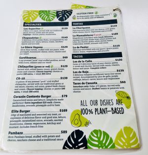 Menu  at Corazon Contento PDC in Playa Del Carmen