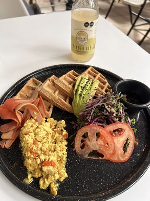 Salty waffles   at Corazon Contento PDC in Playa Del Carmen