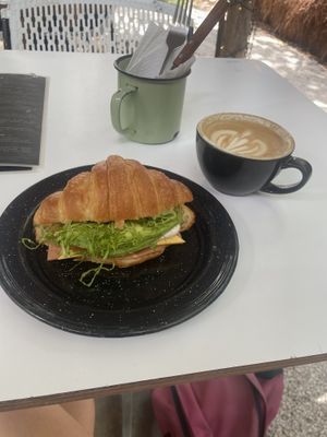 The salty croissant is really yummy but sells out so be fast😄 at Corazon Contento PDC in Playa Del Carmen