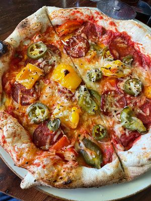 Vegan no pepperoni pizza  at Vegitalian - Schoutenstraat in Utrecht