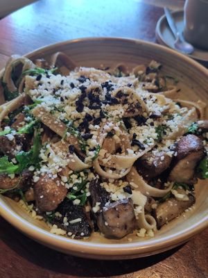 Truffel mushroom pasta. Amazing! at Vegitalian - Schoutenstraat in Utrecht