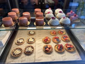 Vegan pastries in fridge  at Vegitalian - Schoutenstraat in Utrecht