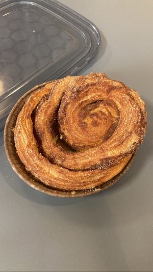 Cinnamon roll. Very flaky and cinnamony!  at Vegitalian - Schoutenstraat in Utrecht