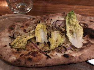pistachio rosemary pizza  at Vegitalian - Schoutenstraat in Utrecht