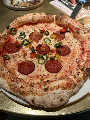 Vegan pepperoni pizzaa  at Vegitalian - Schoutenstraat in Utrecht