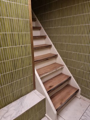 Stairs at toilet, pretty steep at Vegitalian - Schoutenstraat in Utrecht