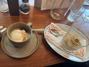 Spiked affogato and pistachio tiramisu   at Vegitalian - Schoutenstraat in Utrecht