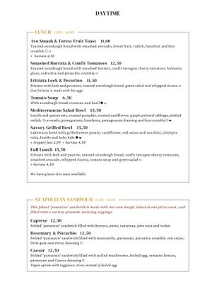 Menu Feb, 2025 at Vegitalian - Schoutenstraat in Utrecht