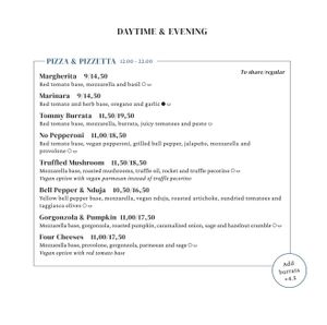 Menu Feb, 2025 at Vegitalian - Schoutenstraat in Utrecht