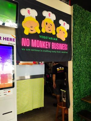 Busy in kitchen at No Monkey Business in Northeast Singapore