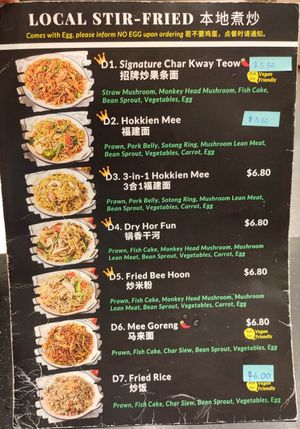 Menu at Oxley Bizhub location at No Monkey Business in Northeast Singapore