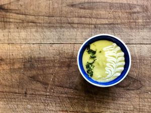 broccoli soup at Dad Hotel in Yazd