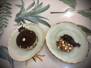 Delicious desserts (you must try these two) at Eco Cafe in Tashkent